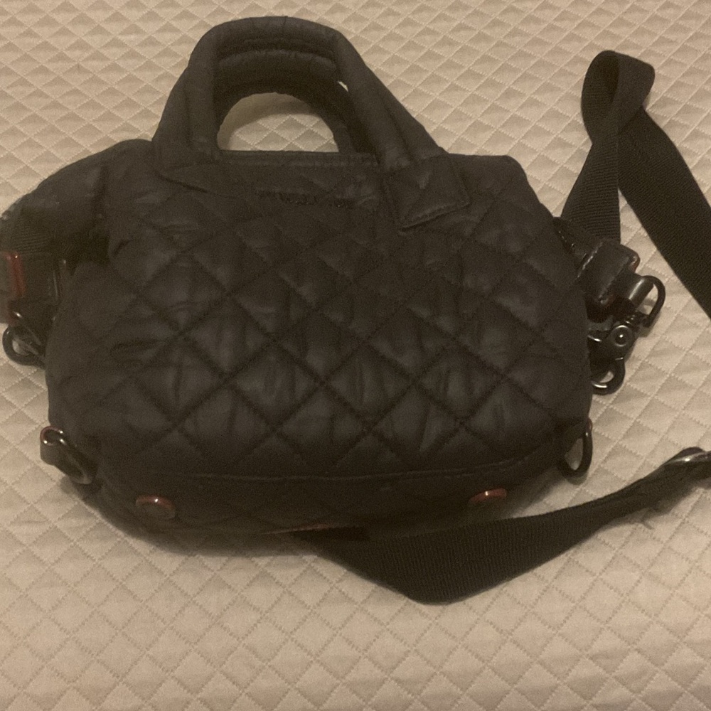 MZ Wallace Black Quilted Crossbody Bag